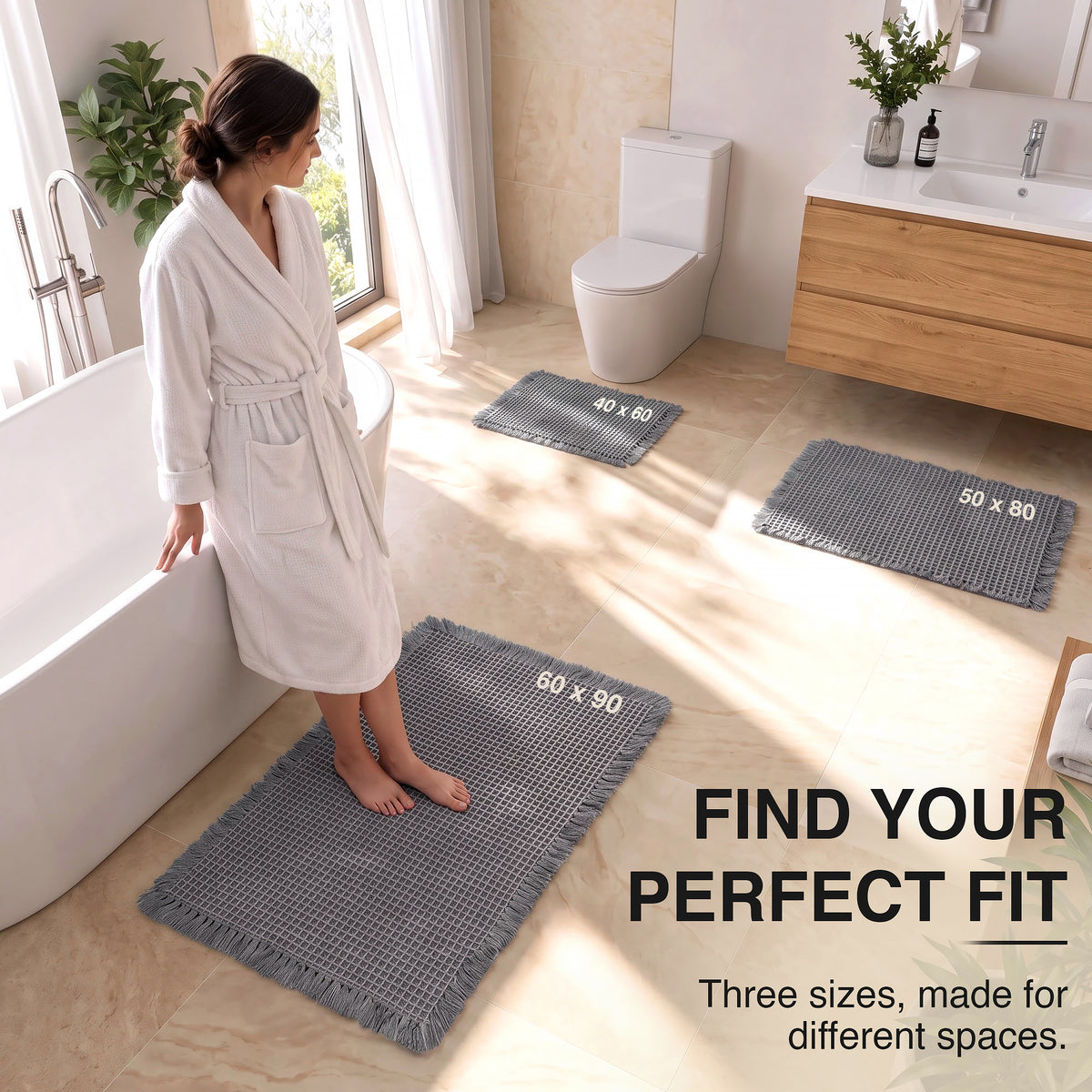 Grey Bath Mat