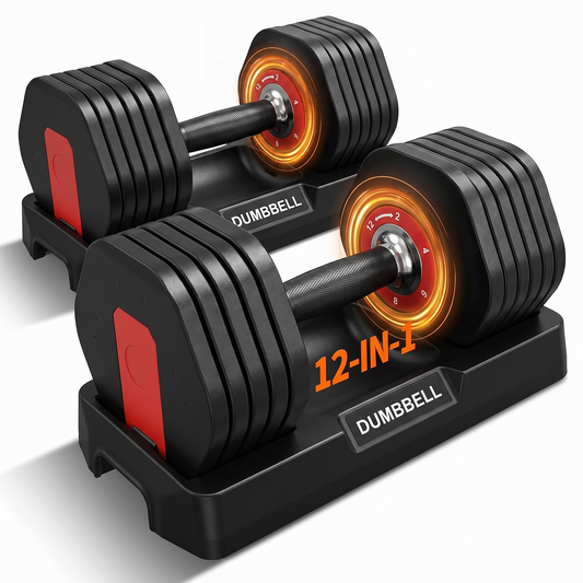12-in-1 Adjustable Dumbbell Set